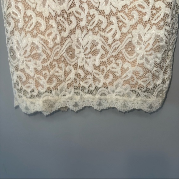A'gaci White Lace Overlay Slip Dress - Picture 2 of 5